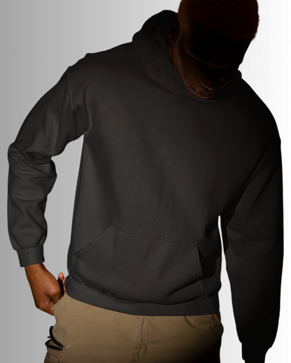 Black Cotton Hoodie Men's