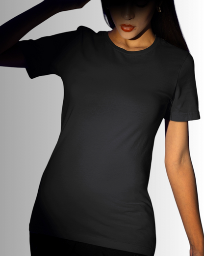 Black Cotton T-shirt Women's