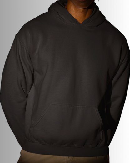 Black Cotton Hoodie Men's