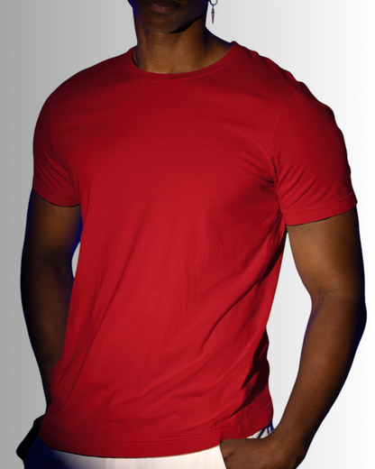 Red Cotton T-shirt Men's