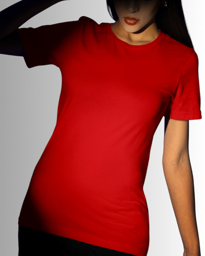 Red Cotton T-shirt Women's