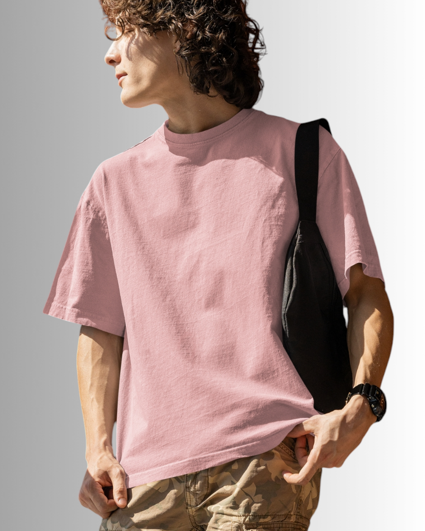 Baby Pink Cotton Oversized T-shirt Unisex