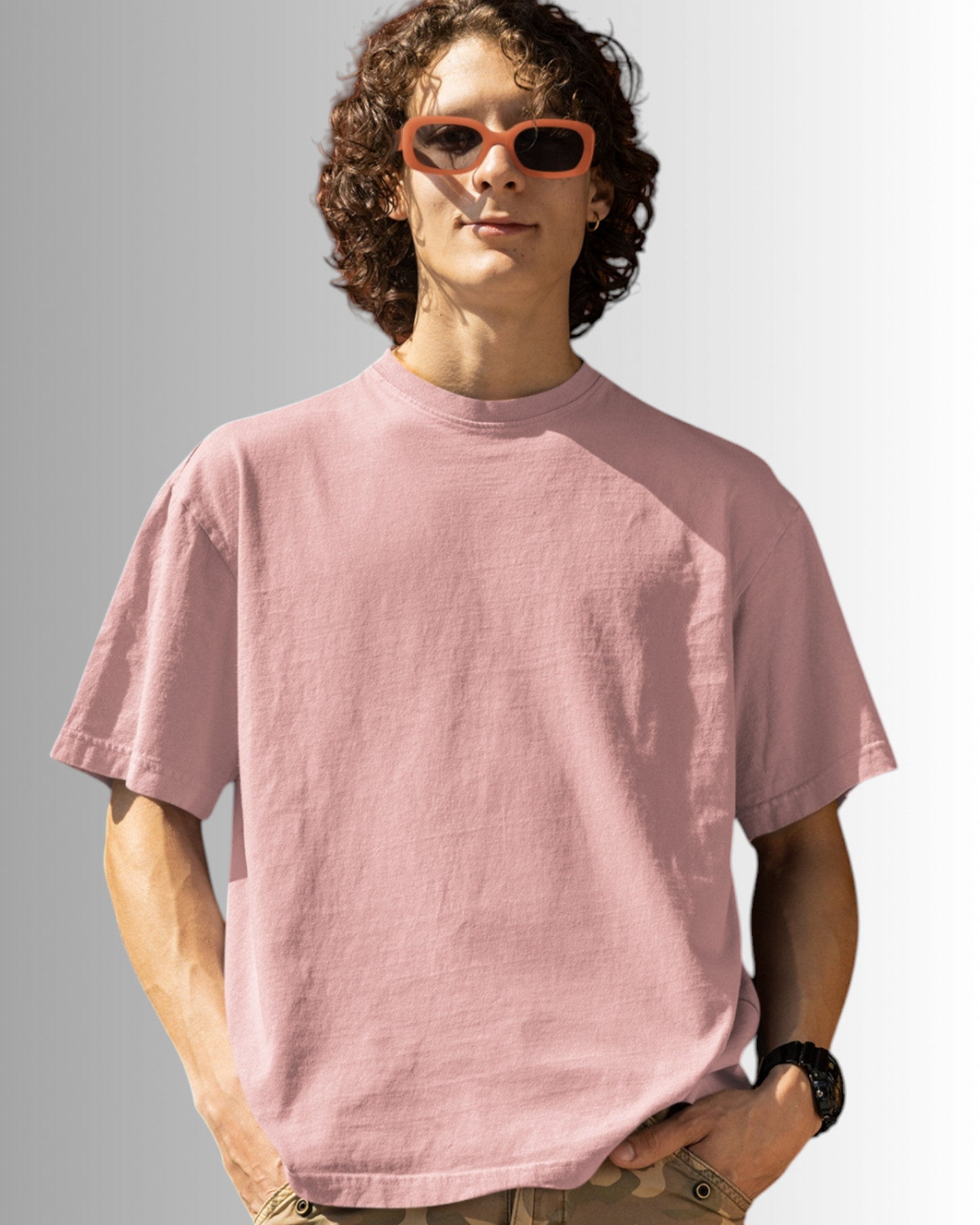 Baby Pink Cotton Oversized T-shirt Unisex