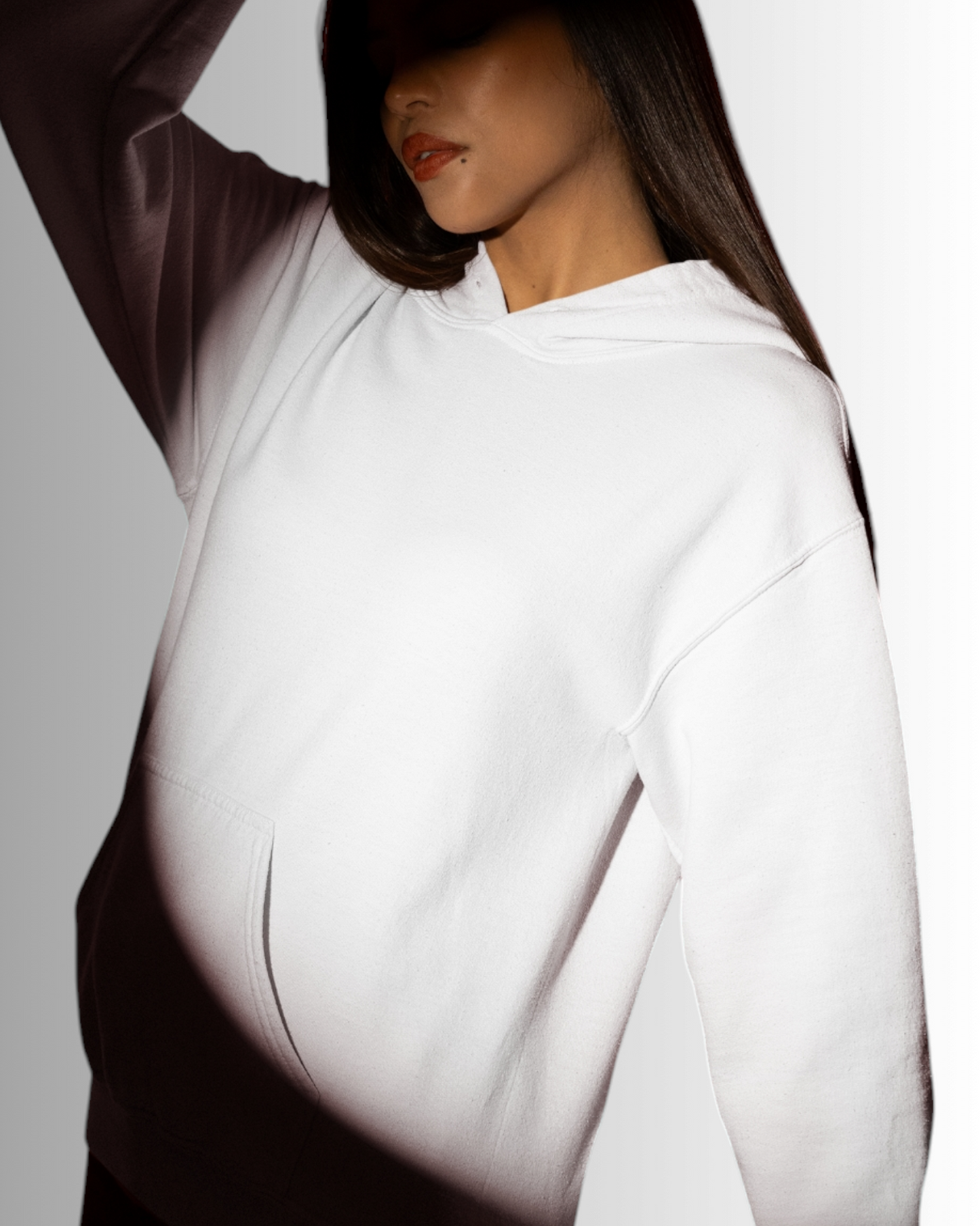 White Cotton Hoodie Women's