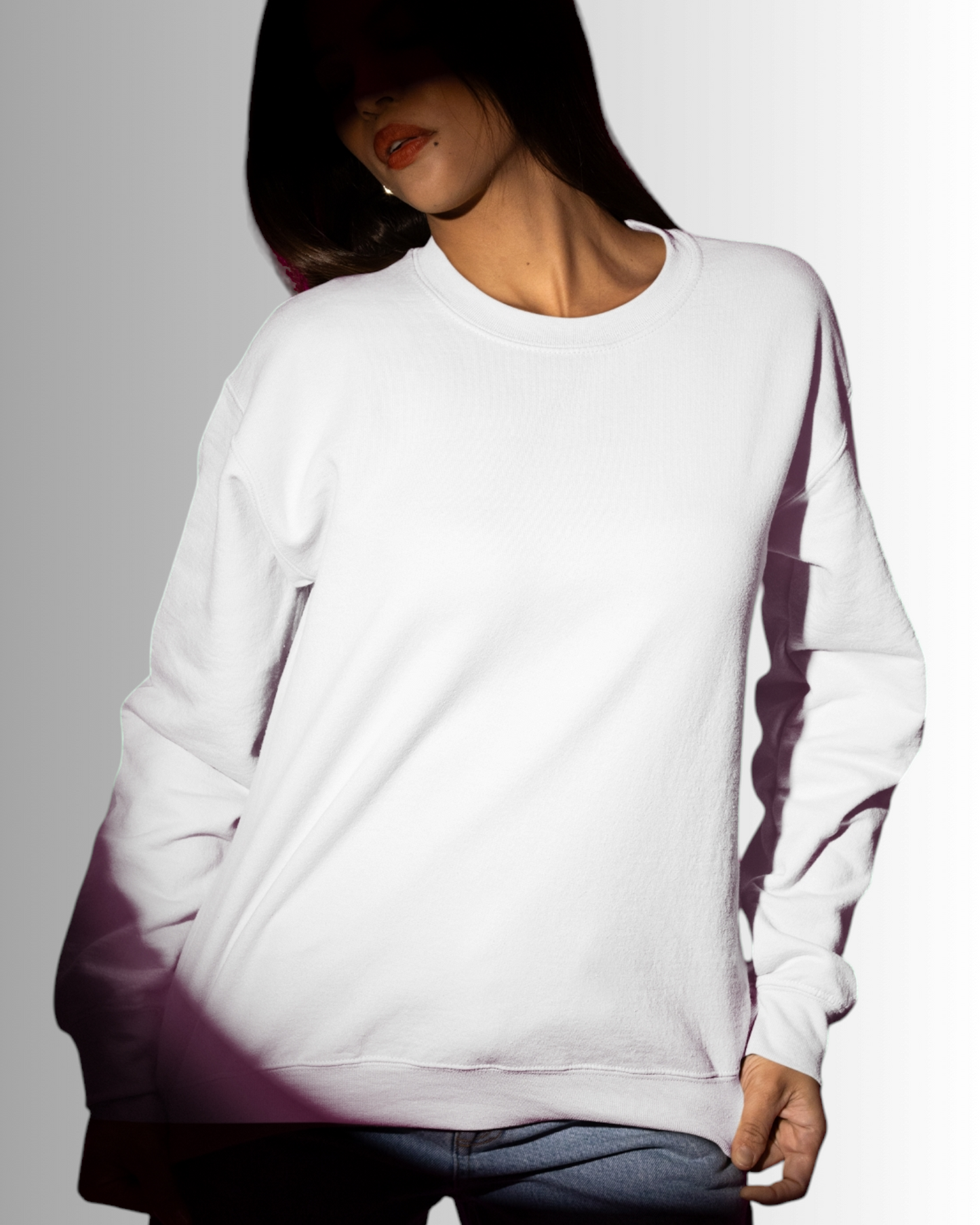 White Cotton Sweatshirt Women's