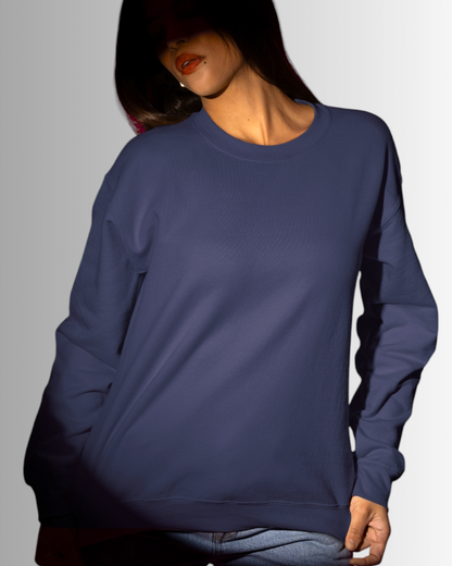 Navy Blue Sweatshirt T-shirt Women's