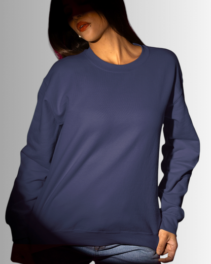 Navy Blue Sweatshirt T-shirt Women's