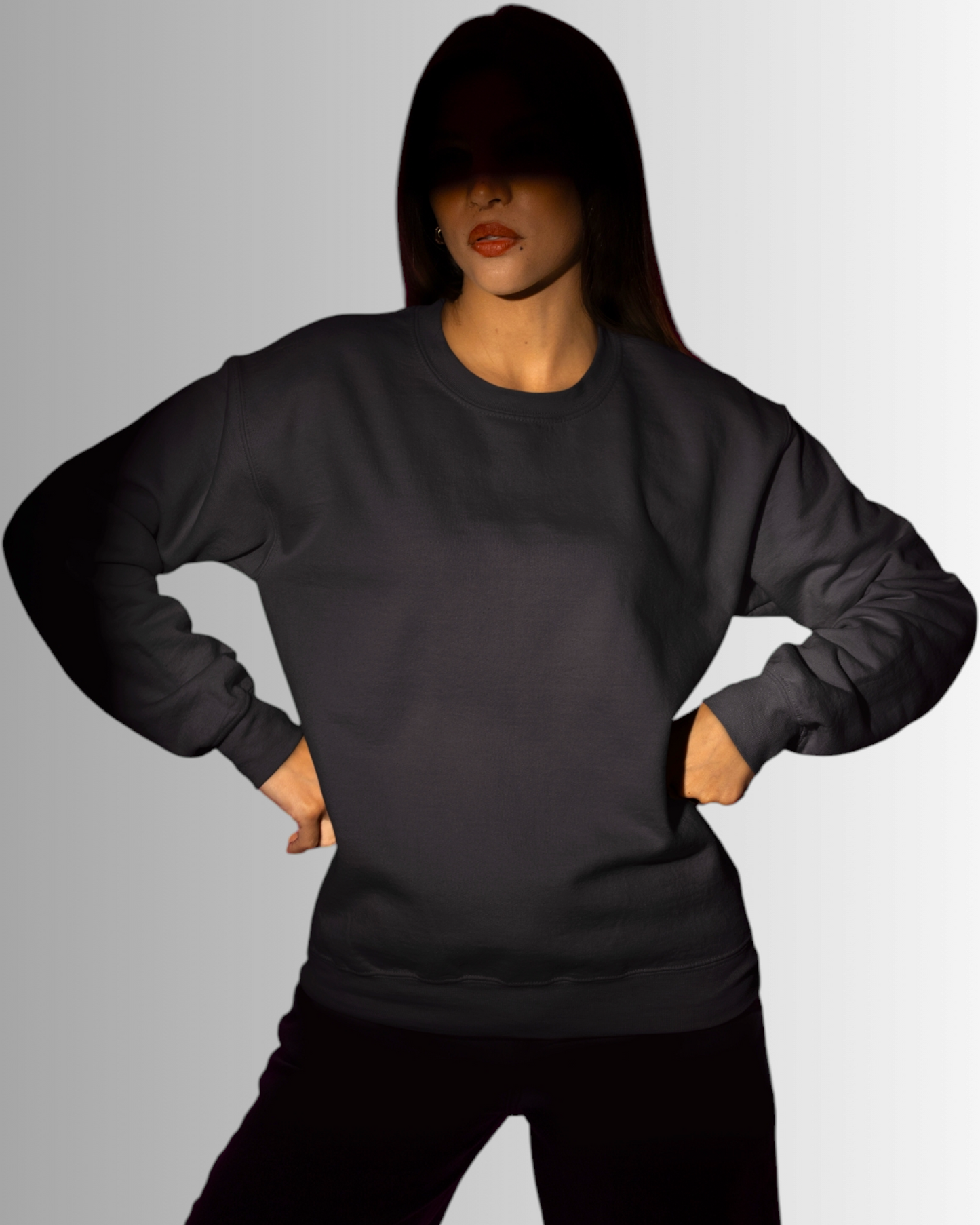 Black Cotton Sweatshirt Women's