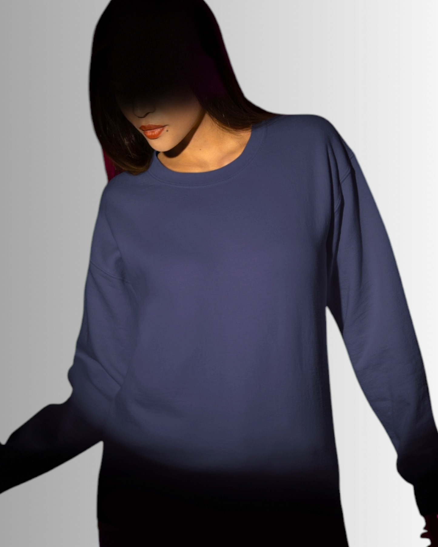 Navy Blue Sweatshirt T-shirt Women's