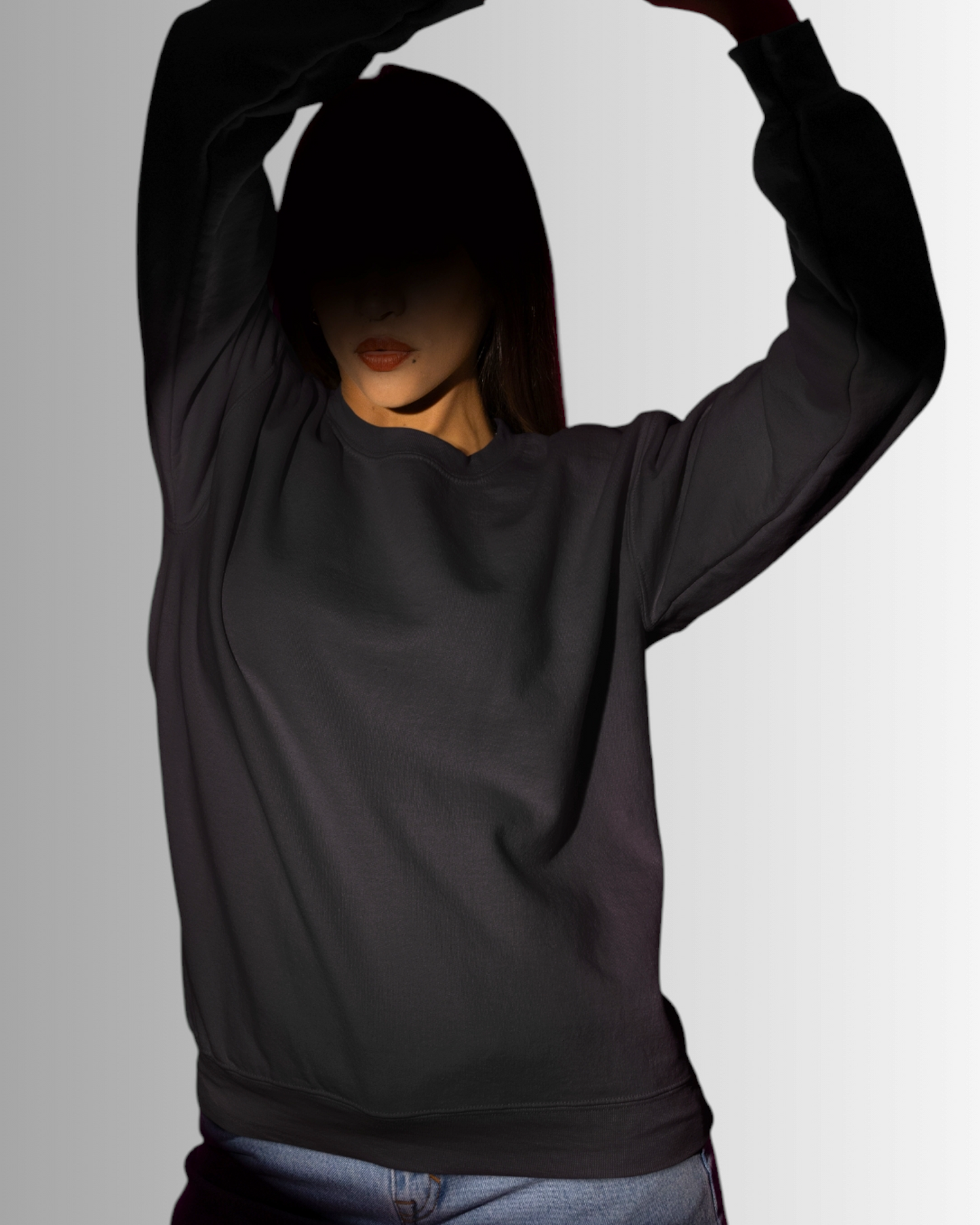 Black Cotton Sweatshirt Women's