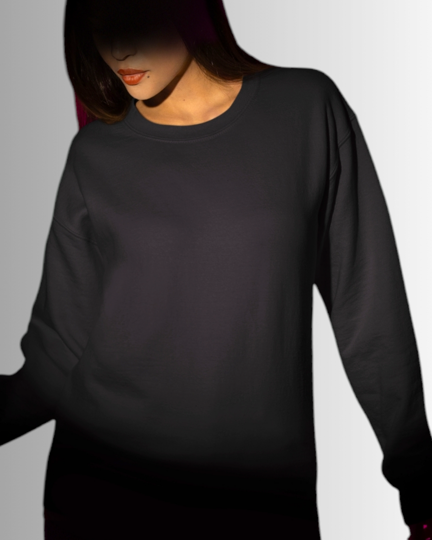 Black Cotton Sweatshirt Women's