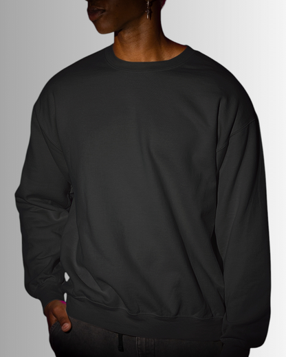 Black Cotton Sweatshirt Men's