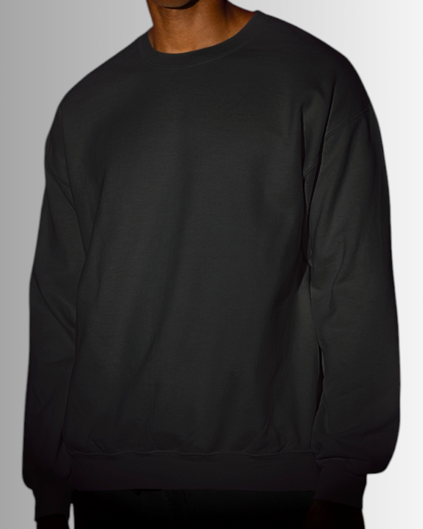 Black Cotton Sweatshirt Men's