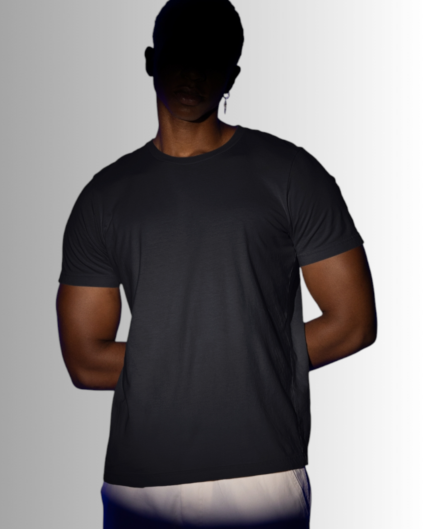 Black Cotton T-shirt Men's