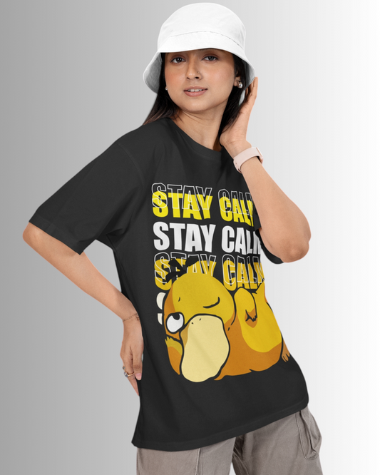 Stay Calm Psyduck Oversized T-shirt