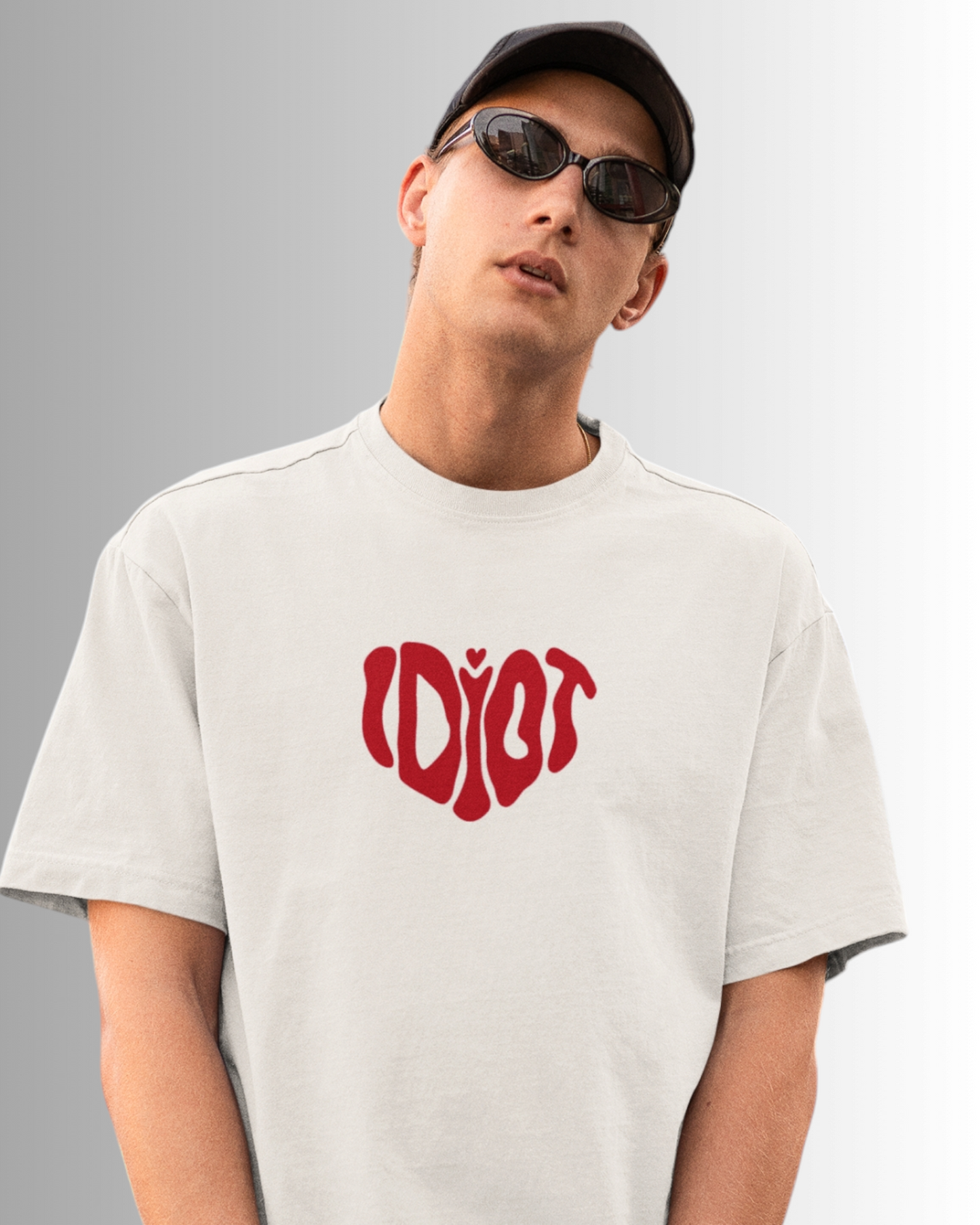 Idiot Heart  Oversized T-shirt - WH