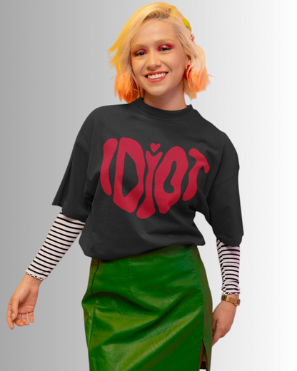 Idiot Heart  Oversized T-shirt - BK