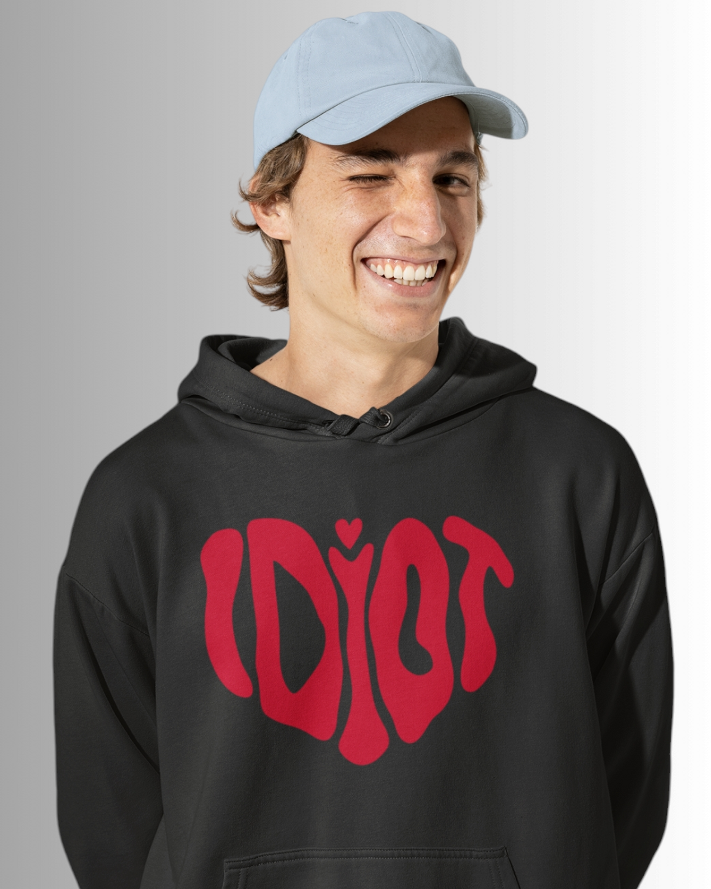 Idiot Heart  Hoddie - Black