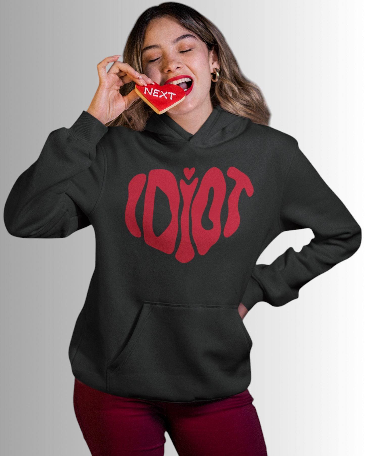 Idiot Heart  Hoddie - Black