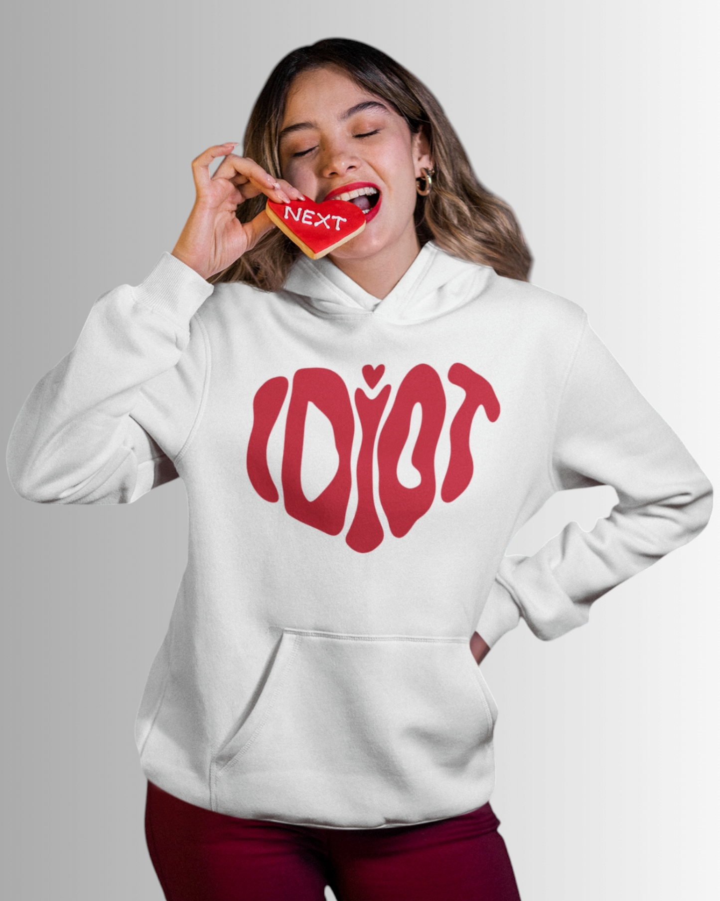 Idiot Heart  Hoddie - White