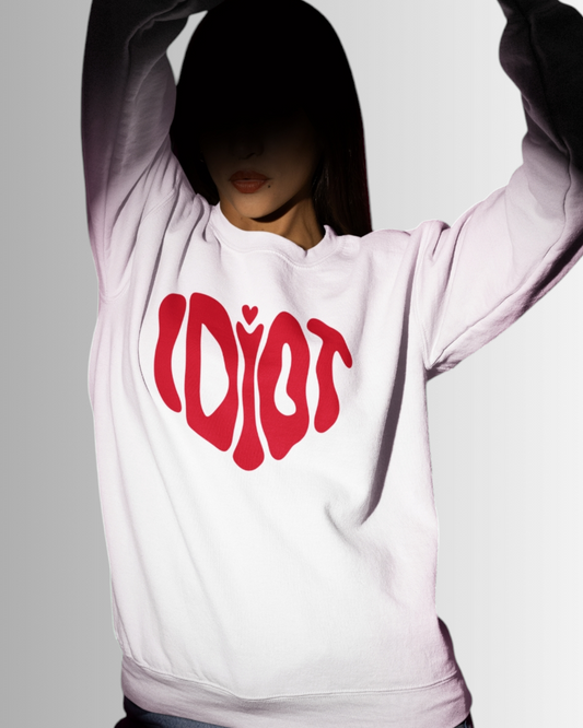 Idiot Heart Sweatshirt - White