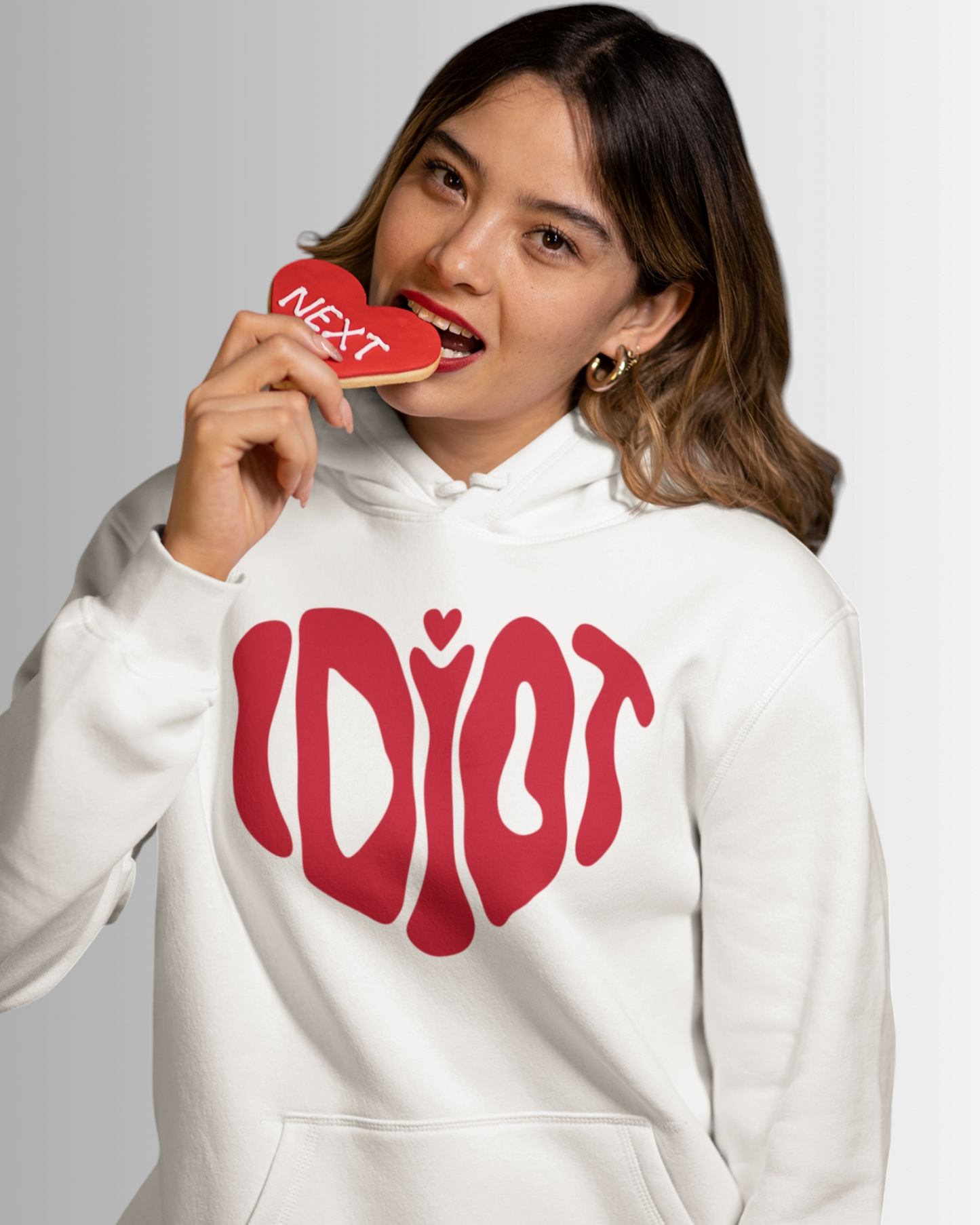 Idiot Heart  Hoddie - White