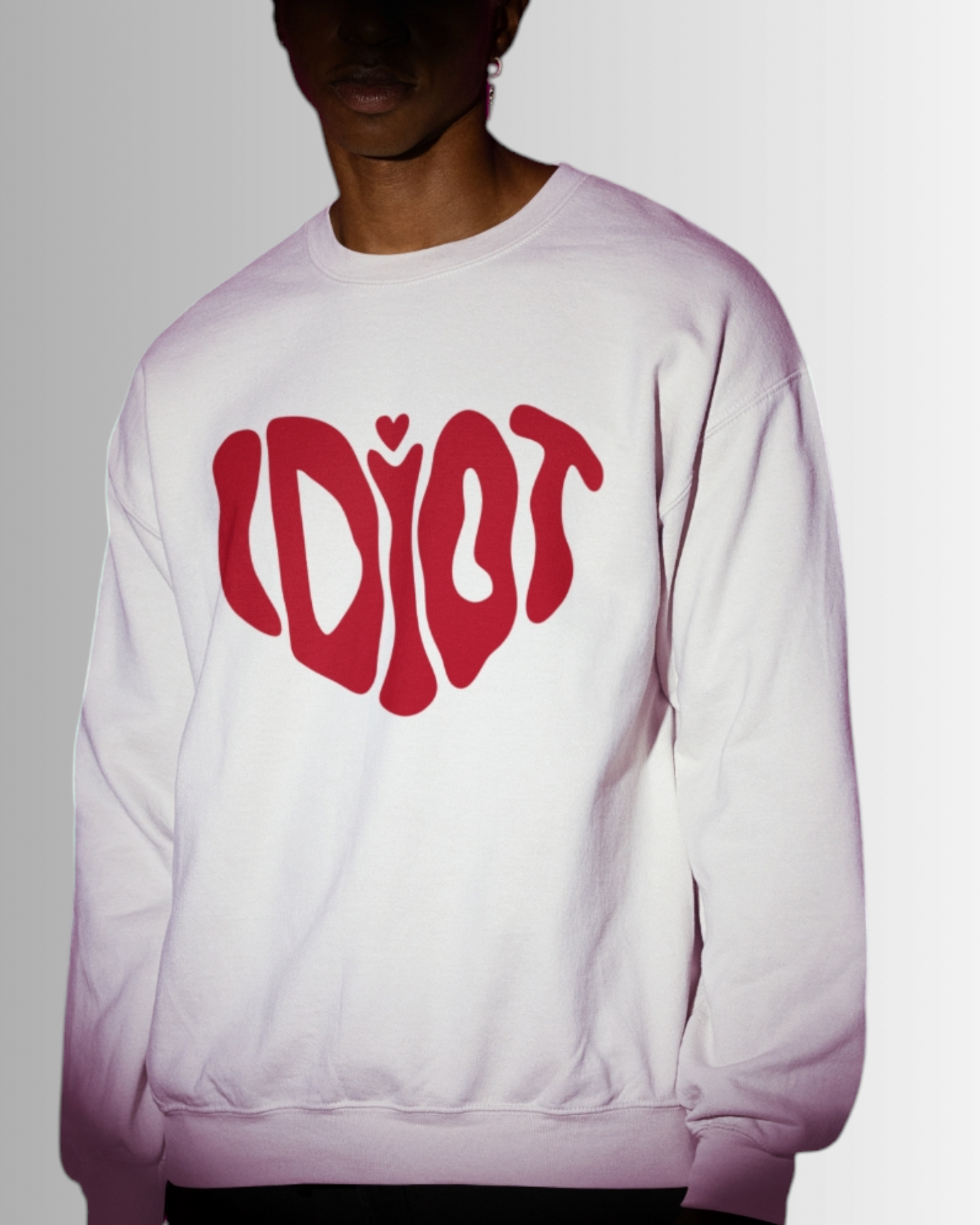 Idiot Heart Sweatshirt - White