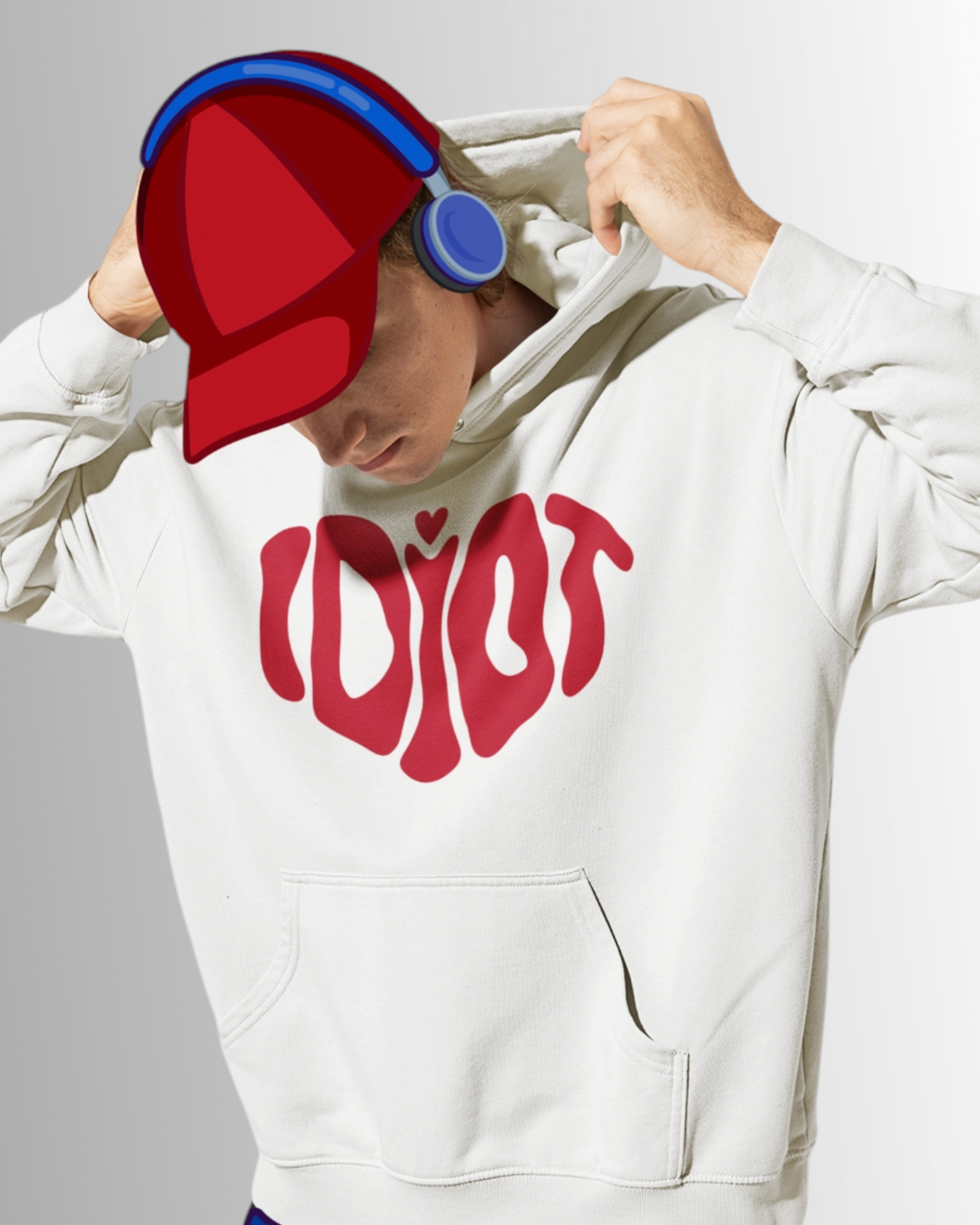 Idiot Heart  Hoddie - White