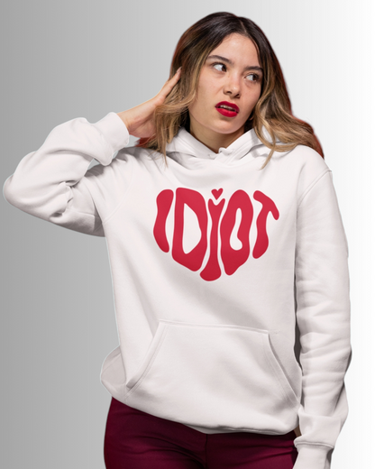 Idiot Heart  Hoddie - White