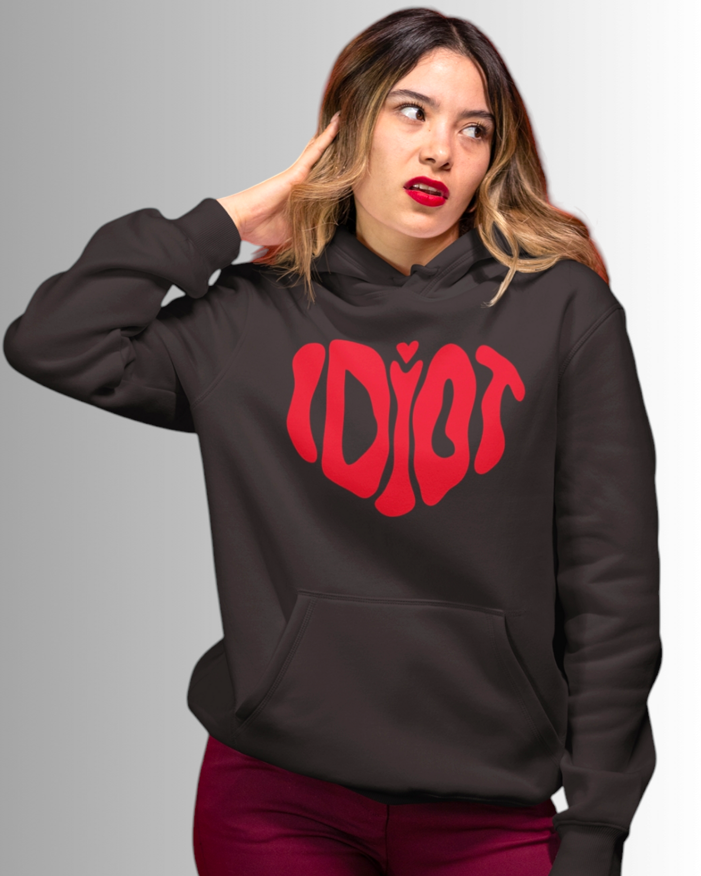 Idiot Heart  Hoddie - Black