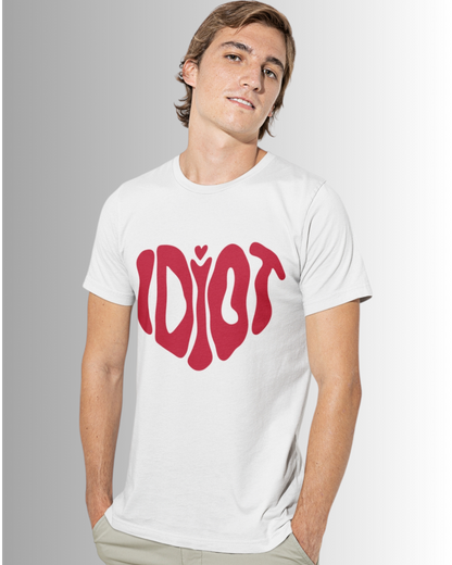 Idiot Heart Graphic Tee - White