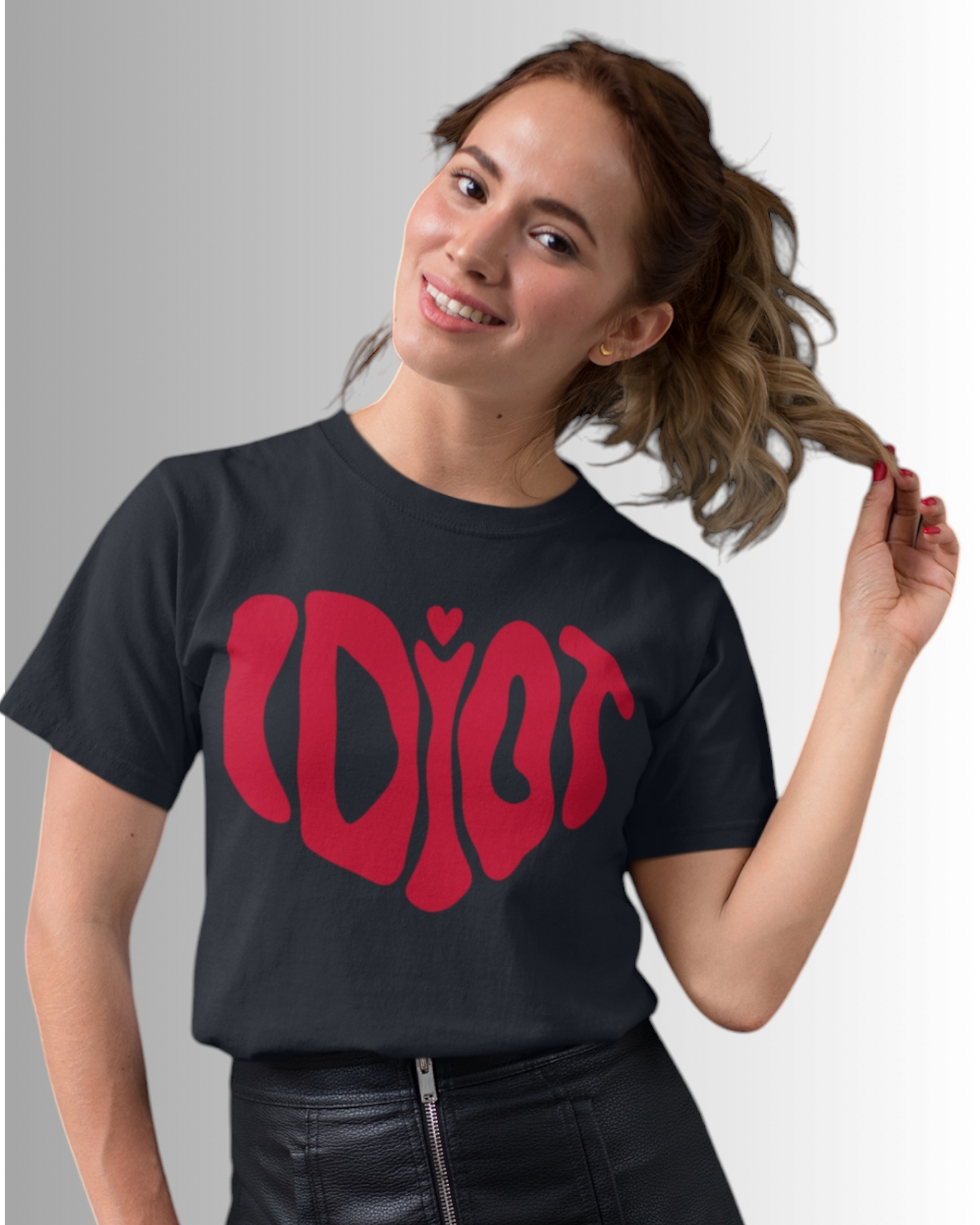 Idiot Heart Graphic Tee - Black