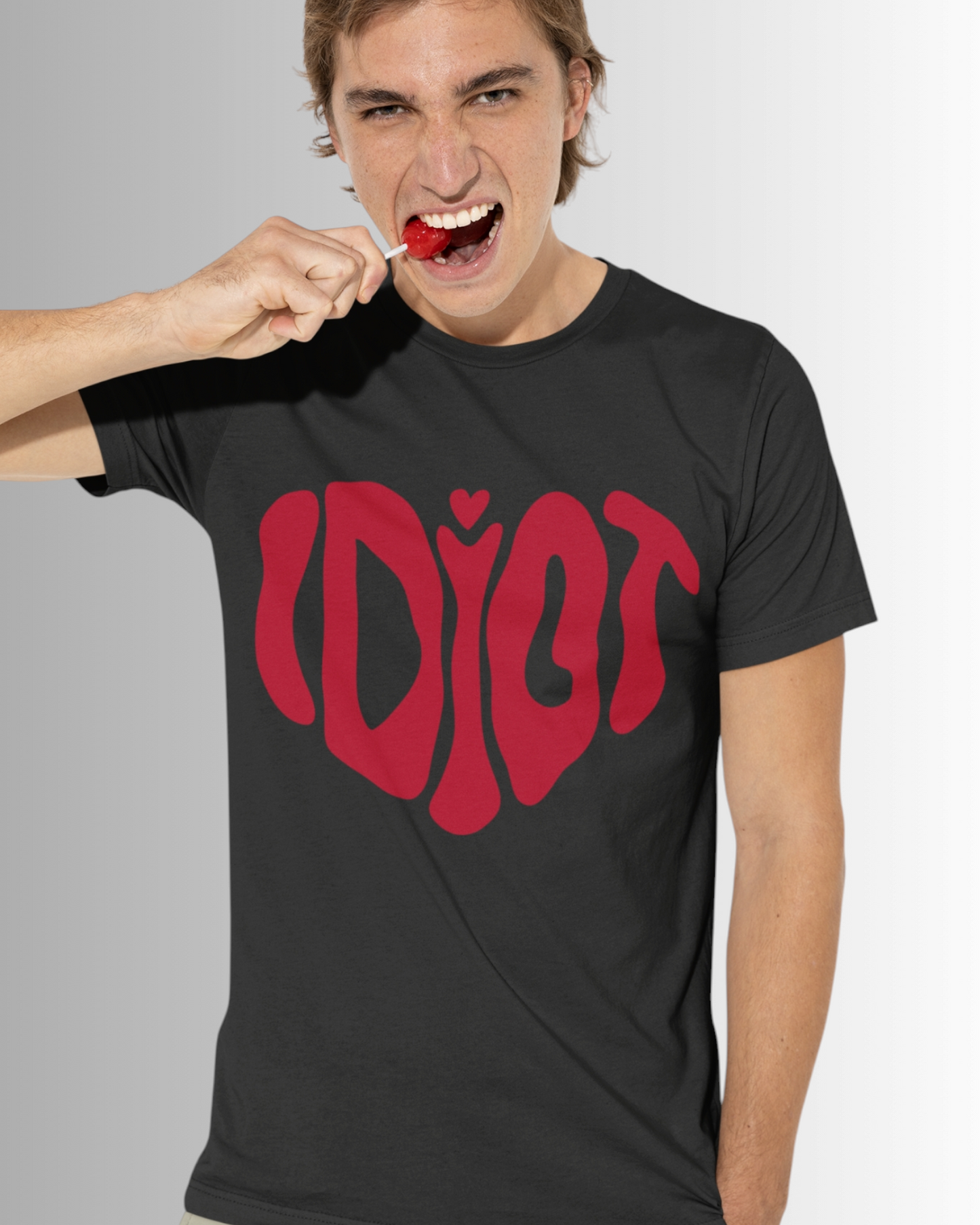 Idiot Heart Graphic Tee - Black