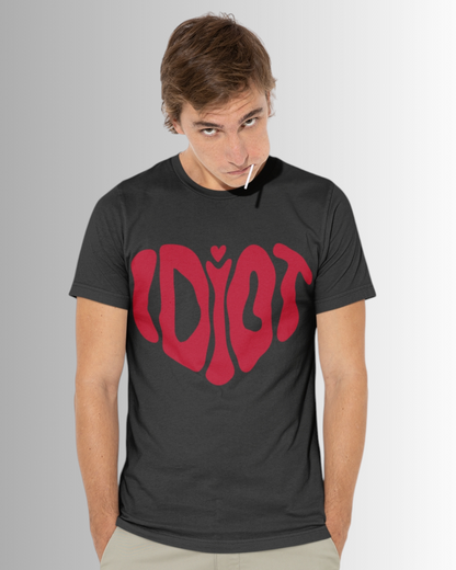 Idiot Heart Graphic Tee - Black