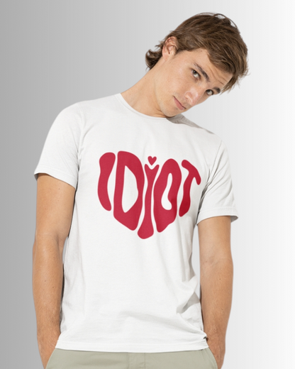 Idiot Heart Graphic Tee - White