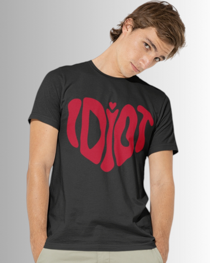 Idiot Heart Graphic Tee - Black