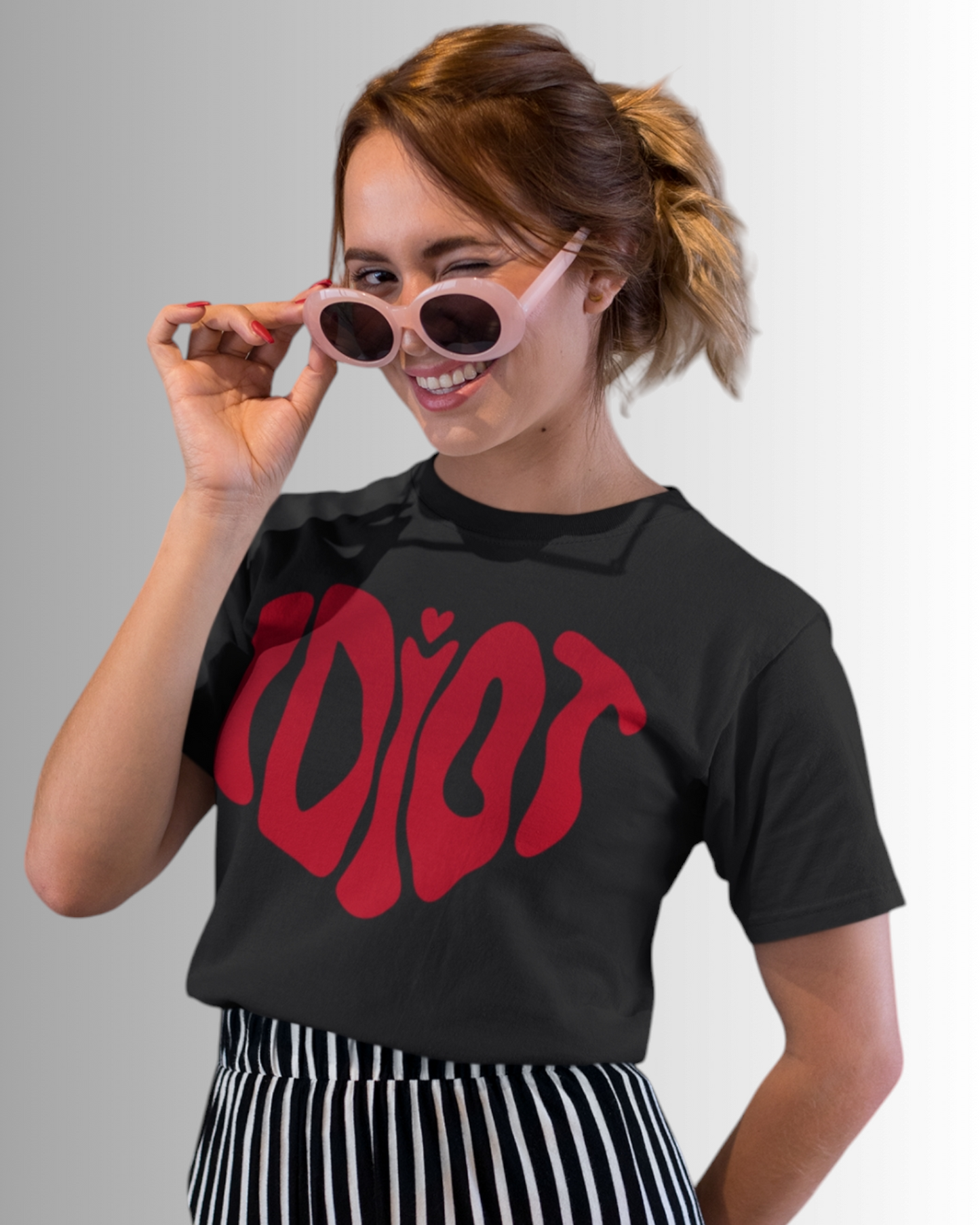 Idiot Heart Graphic Tee - Black