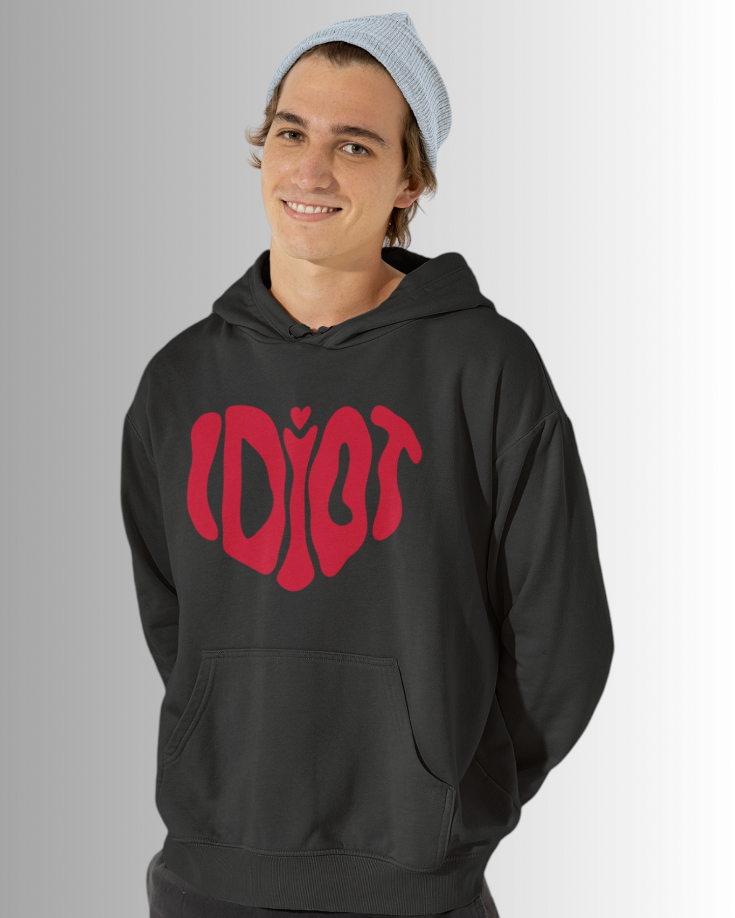 Idiot Heart  Hoddie - Black