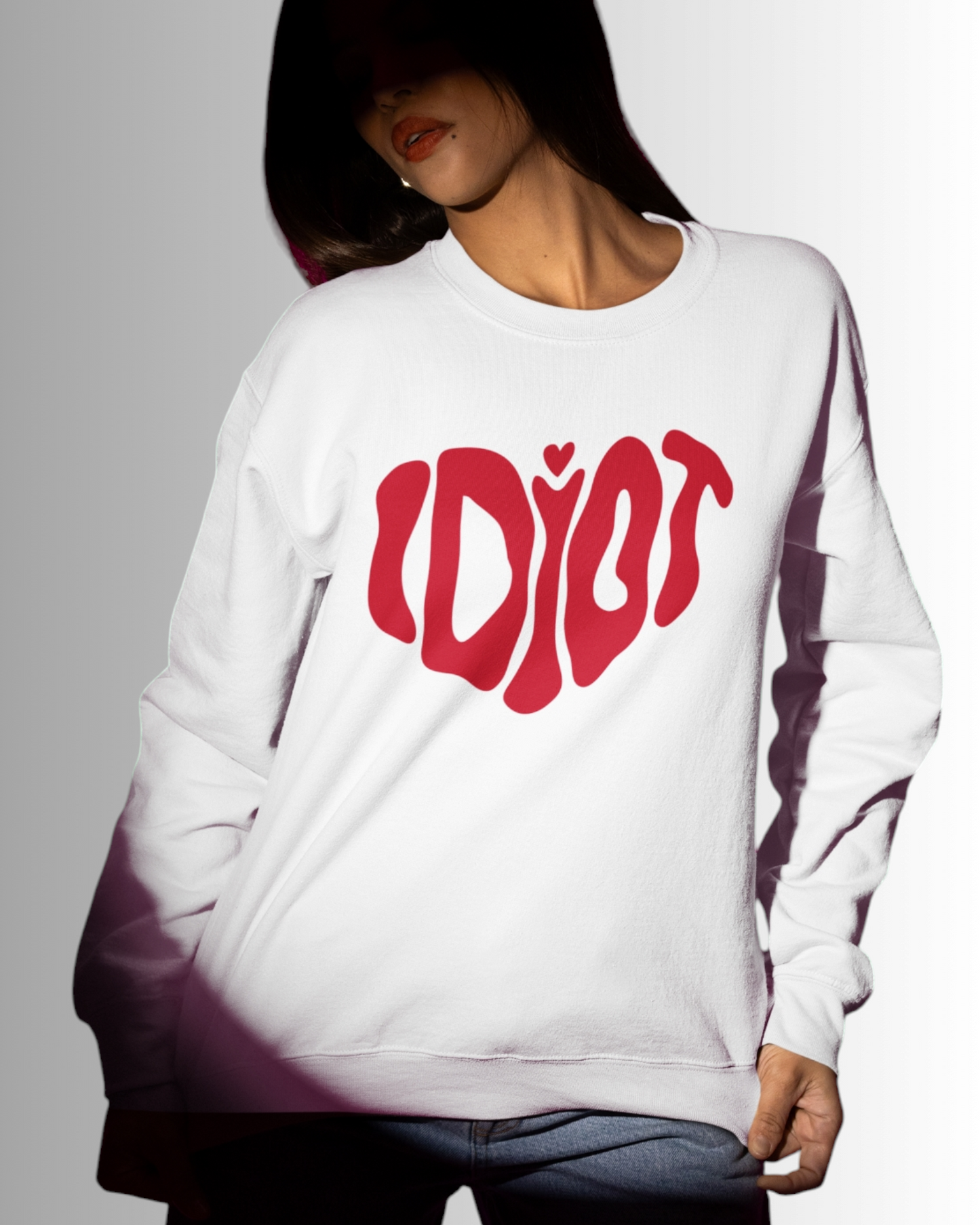 Idiot Heart Sweatshirt - White