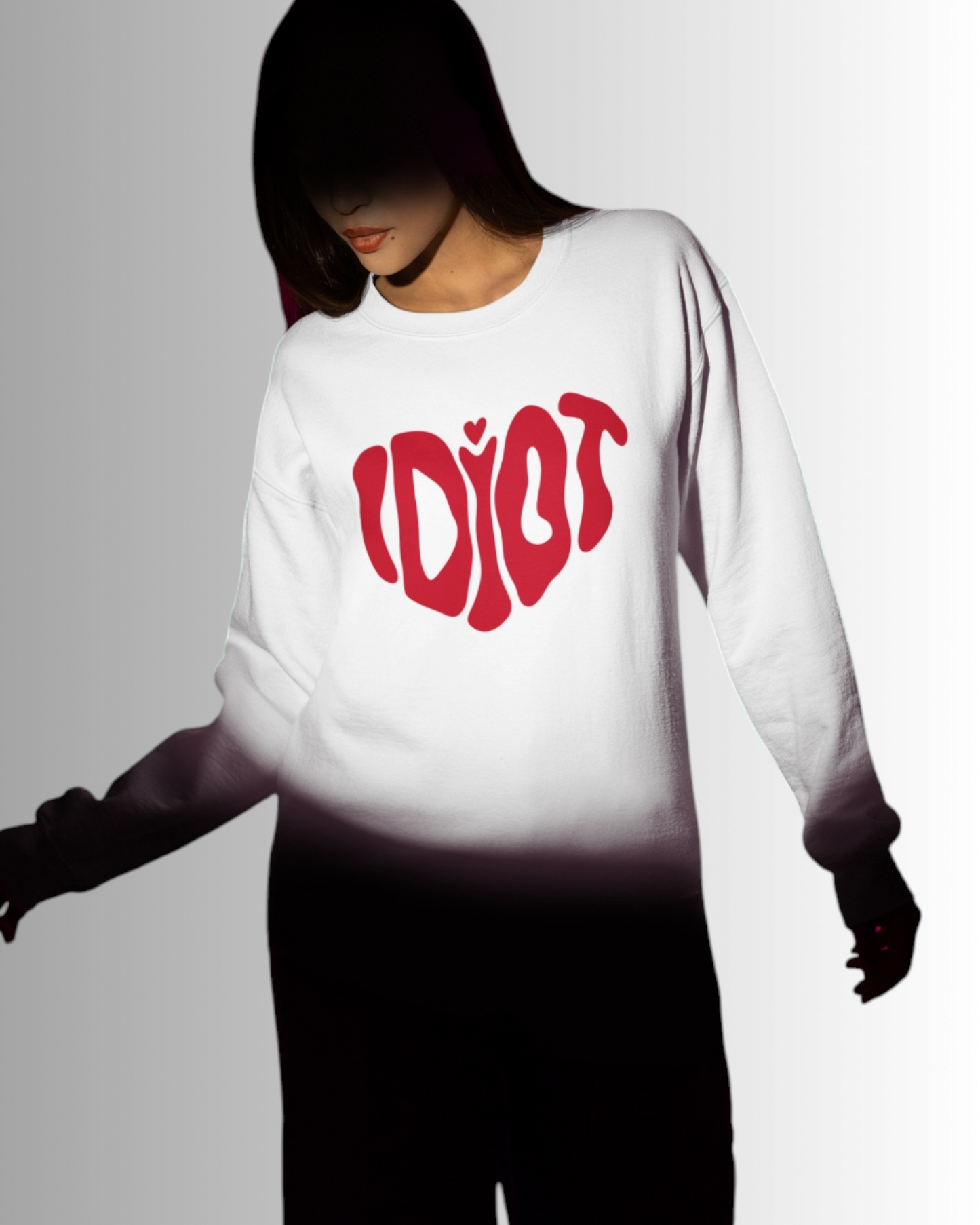 Idiot Heart Sweatshirt - White