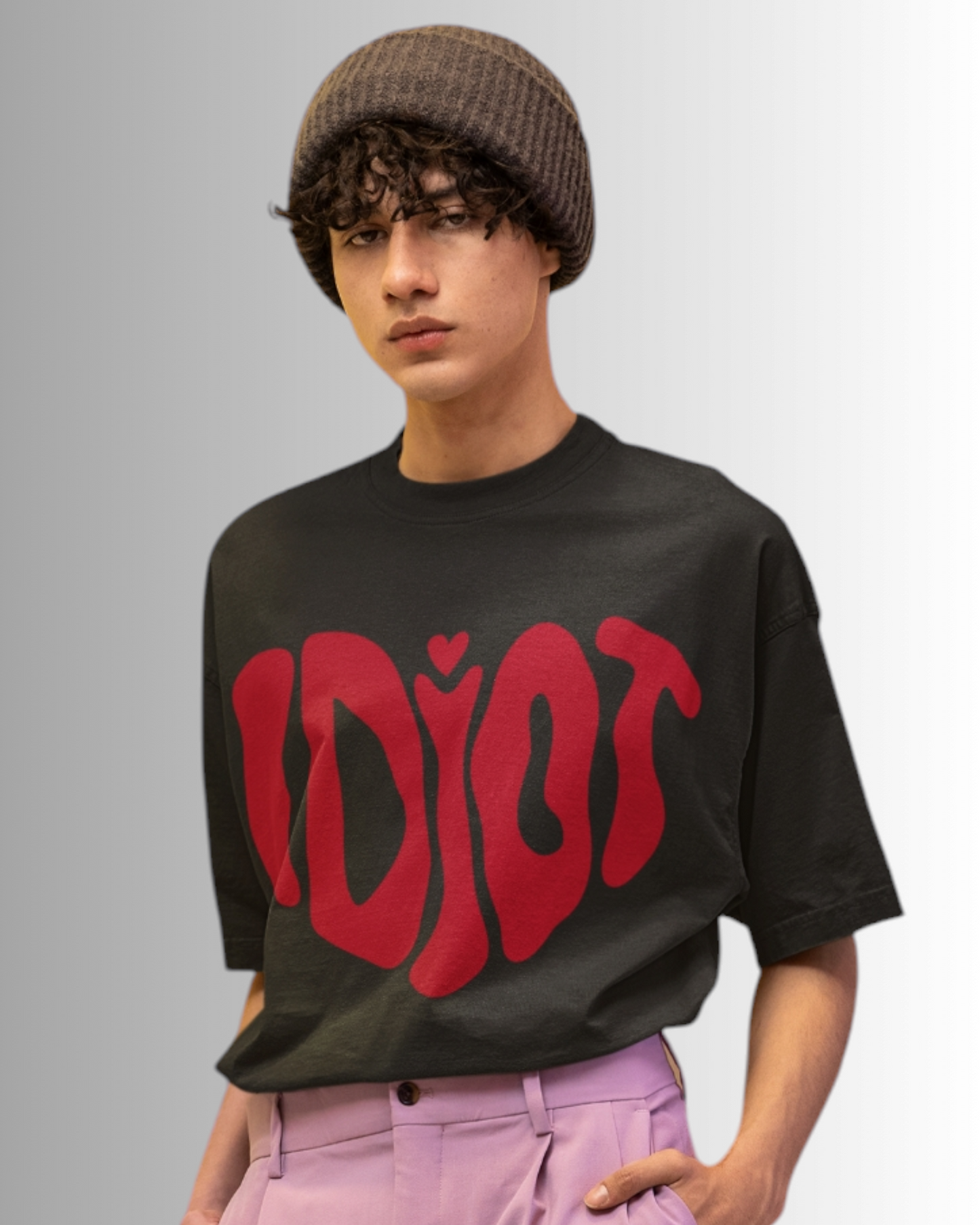 Idiot Heart  Oversized T-shirt - BK