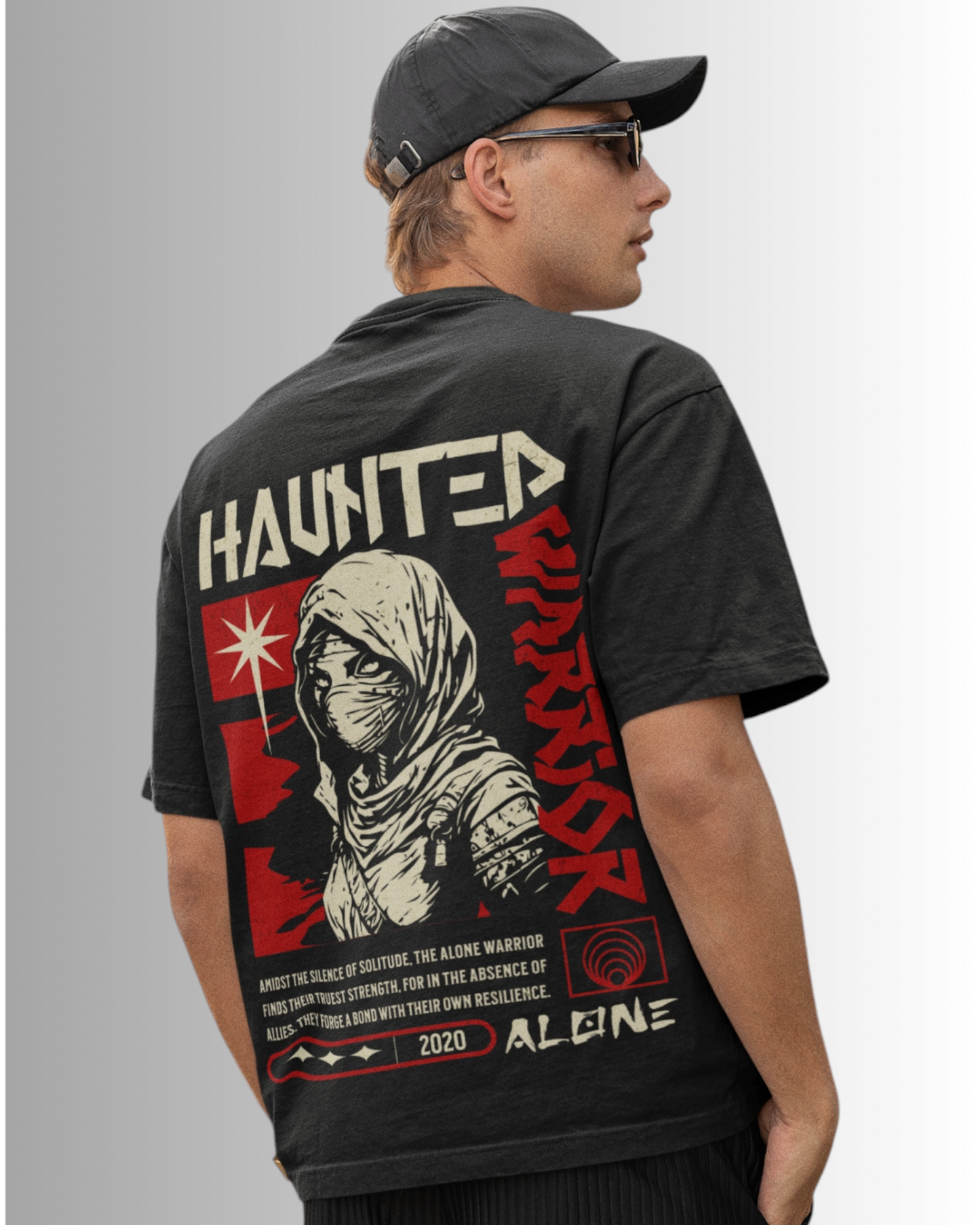 Haunted Warrior Oversized T-shirt - BK