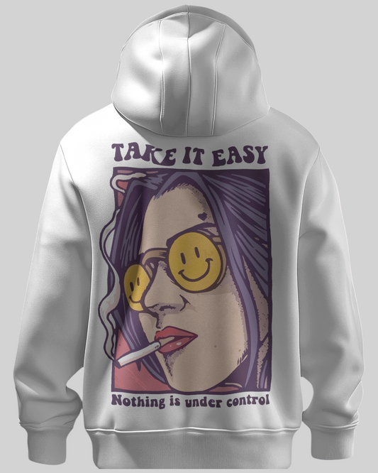 Take It Easy Printed Hoodie