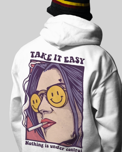 Take It Easy Printed Hoodie