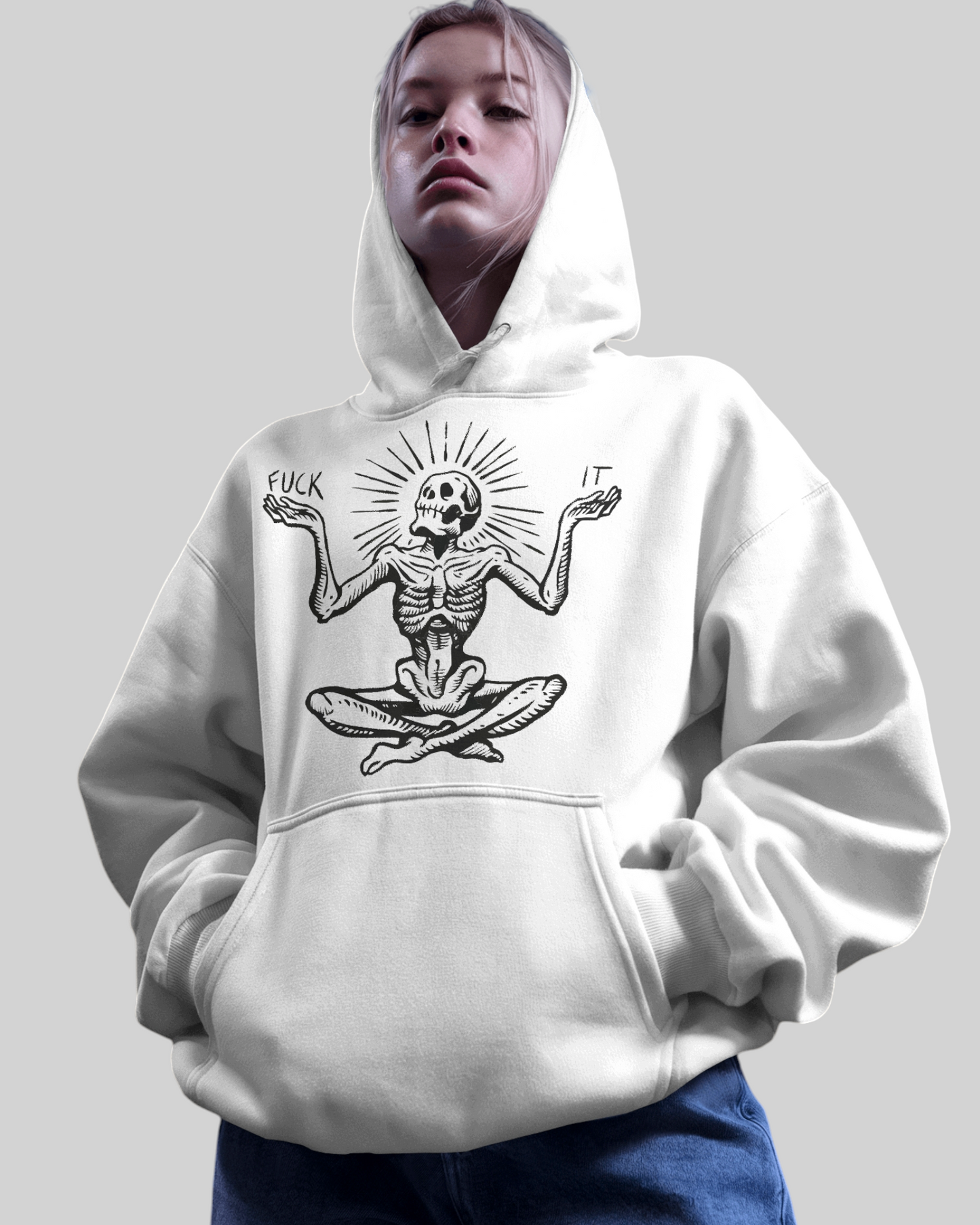 Zen & Unbothered Printed Hoodie